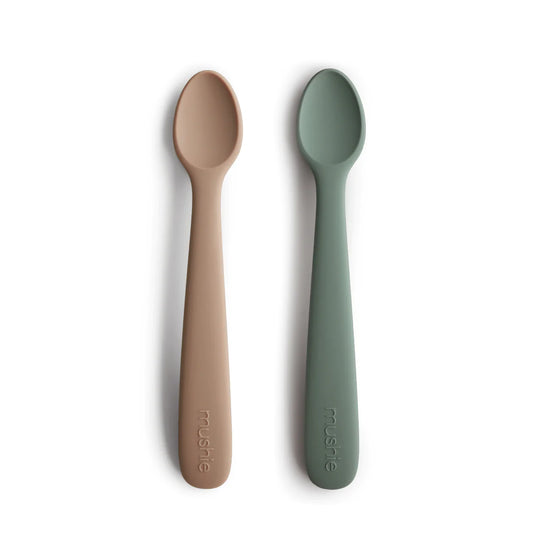 Silicone Starting Solids Feeding Spoon - Dried Thyme and Natural