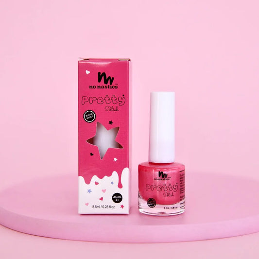 Water Based Nail Polish, Scratch Off - Bright Pink