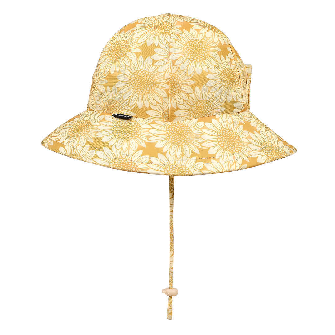 Swim Hat -  Ponytail Bucket - Sunflower