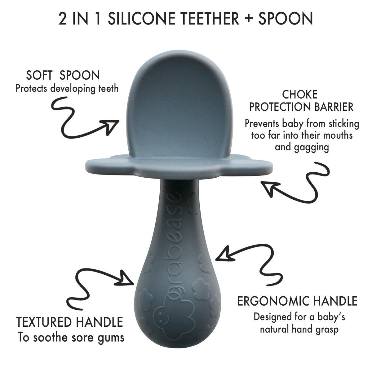 Silicon Spoon Set - Grey