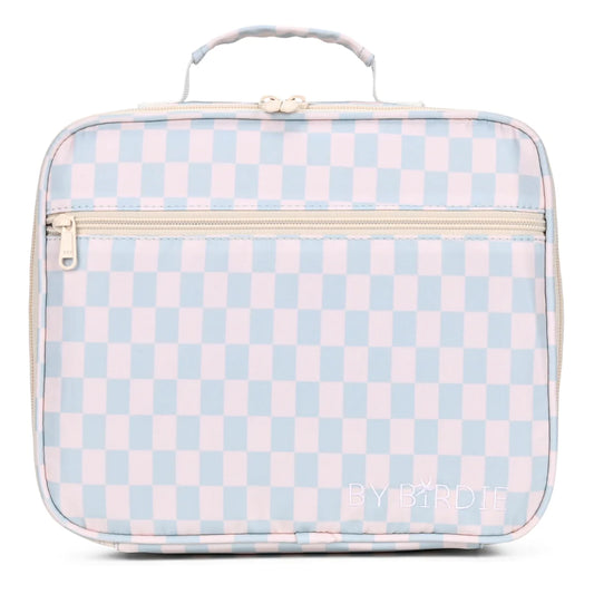 Blue Check Insulated Lunch Bag - Junior