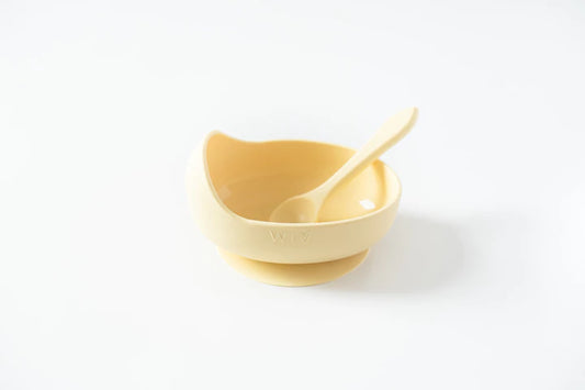 Silicone Baby Bowl and Spoon Set - Lemonade