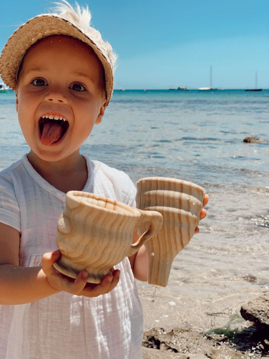 Wooden Funnel and Large Cup