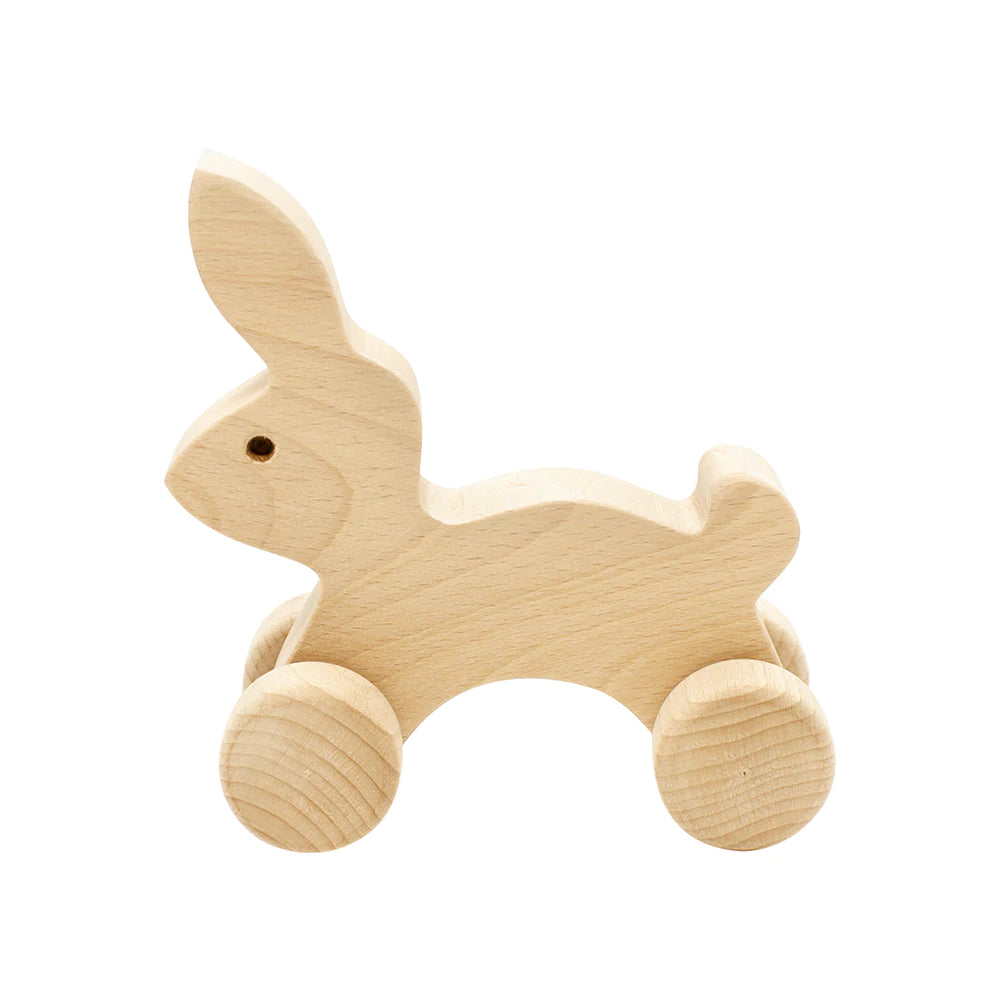 Wooden Push Along Rabbit - Hoppy