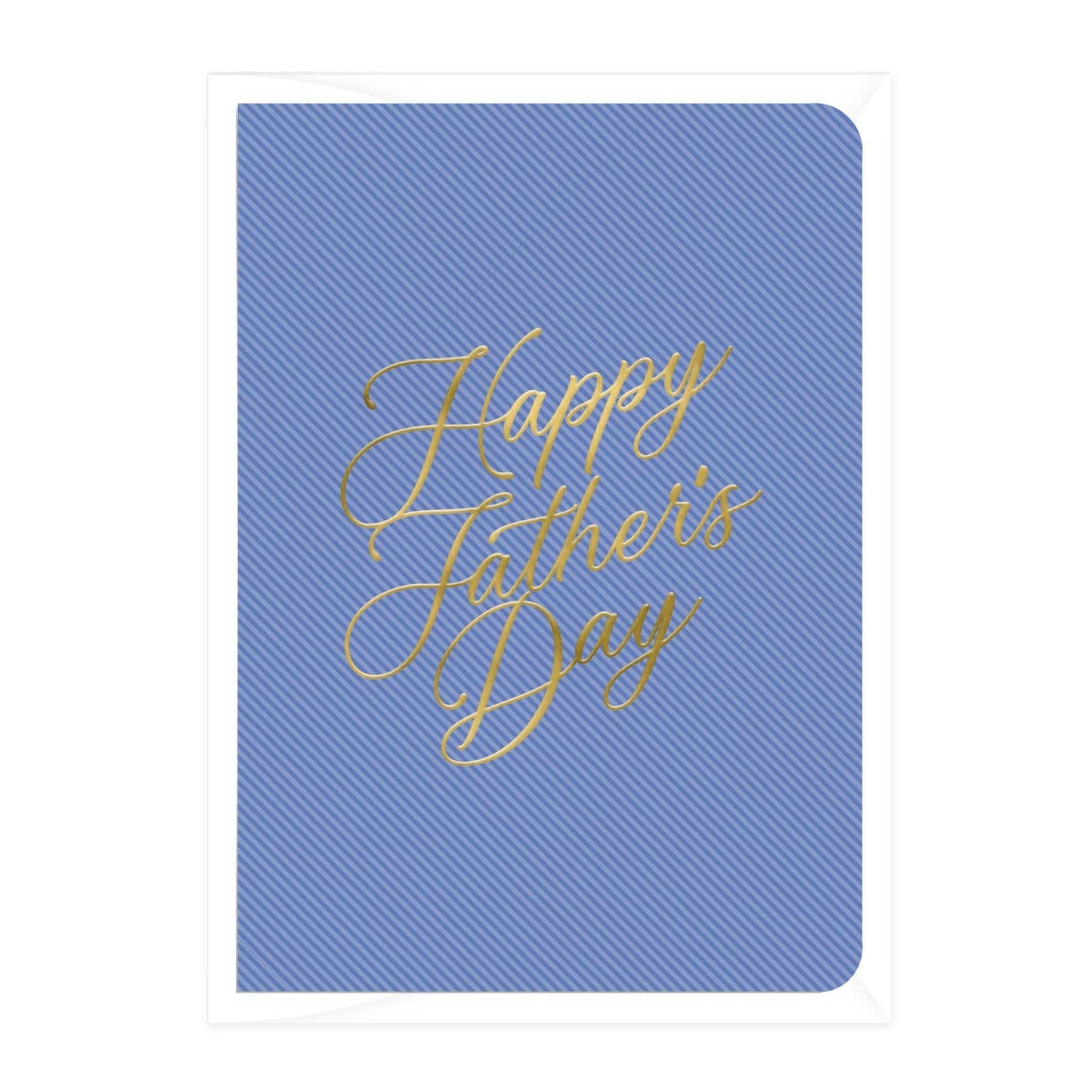 'Happy Father's Day' Navy Pinstripe Greeting Card