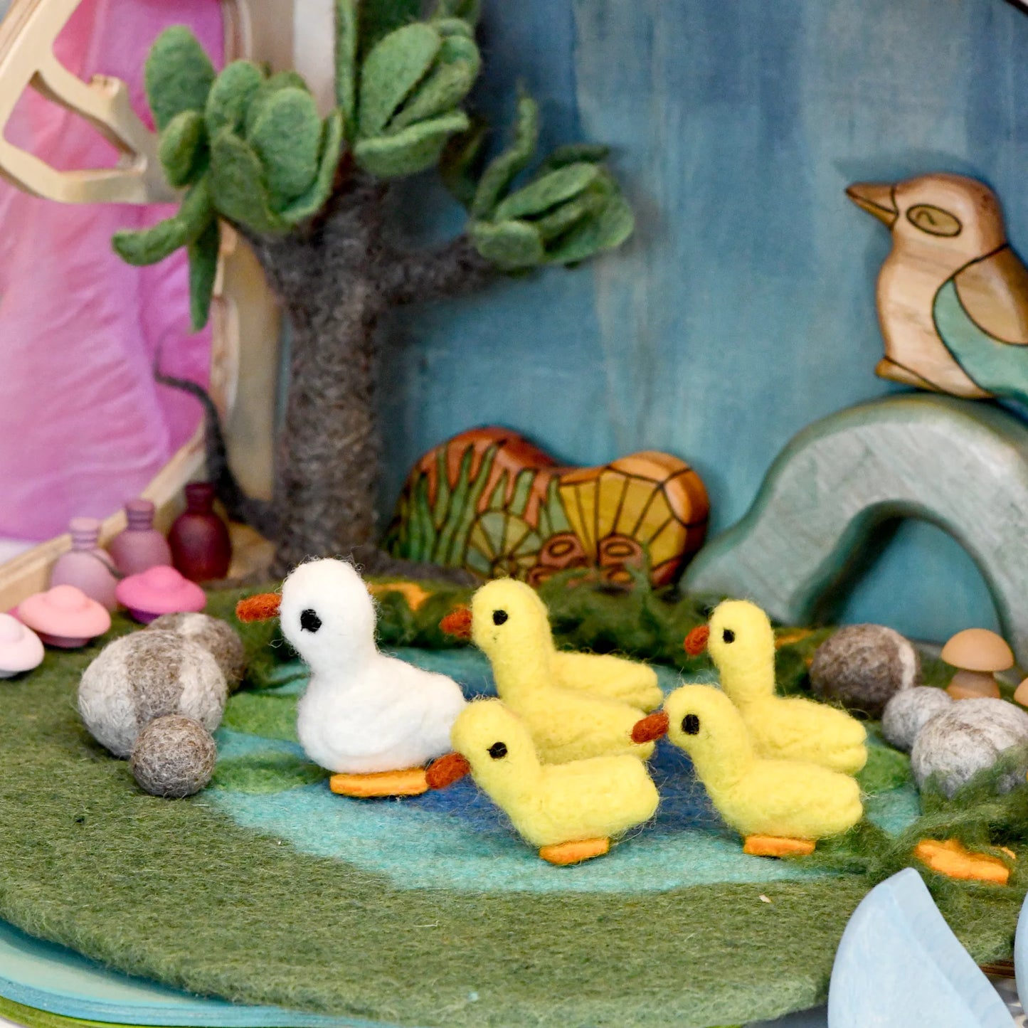 Felt Duck Pond Playscape with Ducks