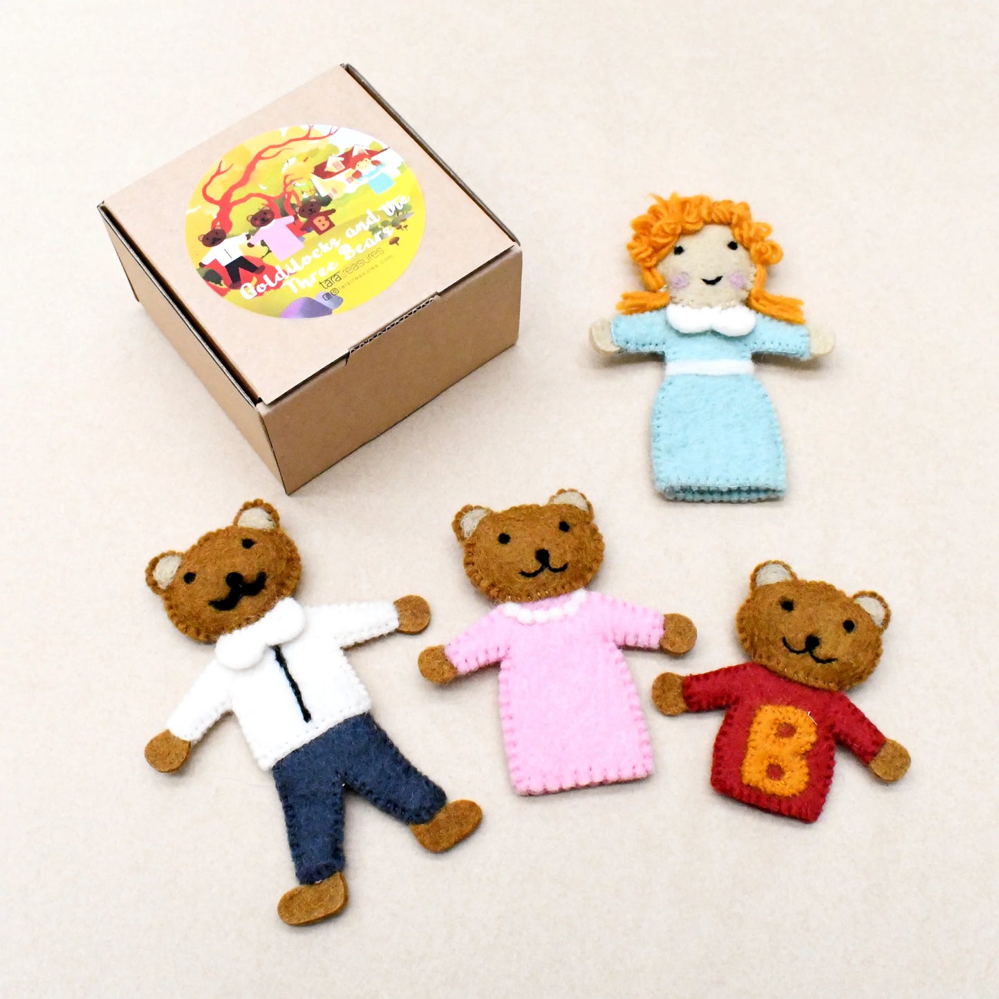 Finger Puppet Set - Goldilocks and the Three Bears