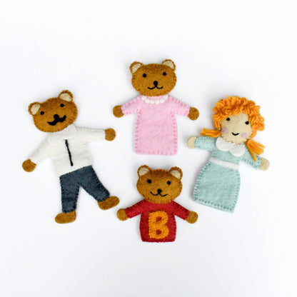 Finger Puppet Set - Goldilocks and the Three Bears