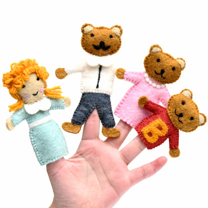 Finger Puppet Set - Goldilocks and the Three Bears