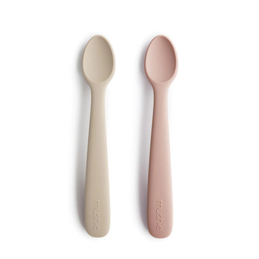 Silicone Starting Solids Feeding Spoon - Blush & Sand