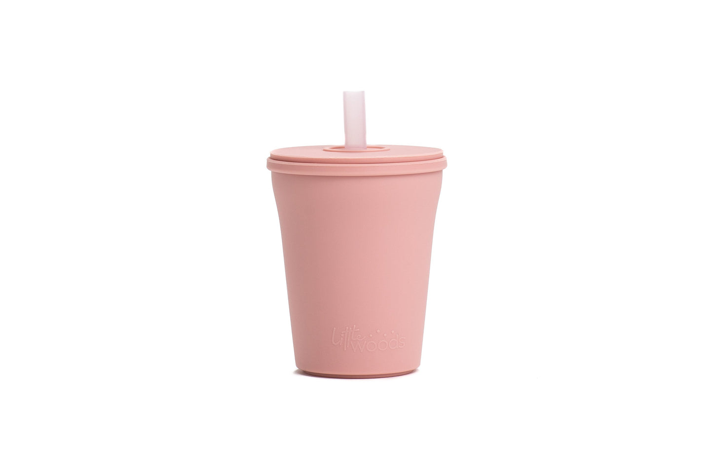 Silicone Straw Cup - Dusty Pink