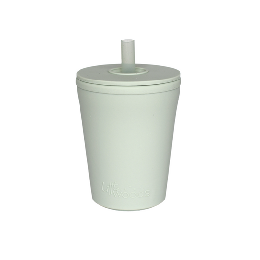 Silicone Straw Cup - Sage