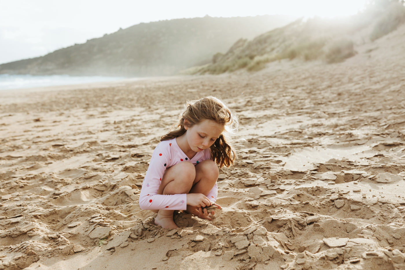 Violet Long Sleeve Swimmers - Pink Balloons