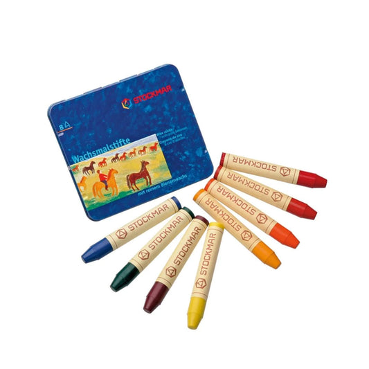 Wax Stick Crayons - Tin of 8