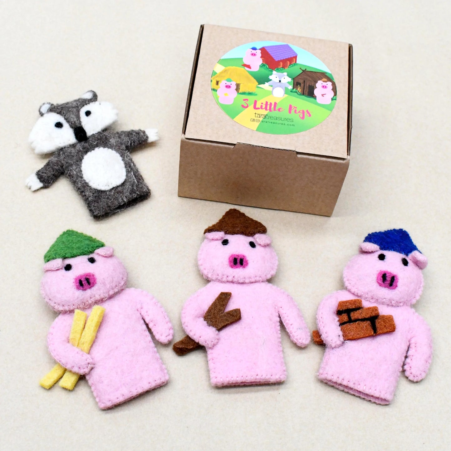 Finger Puppet Set - The Three Little Pigs